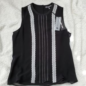 Karl Lagerfeld Sheer blouse with Lace